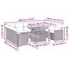 vidaXL Градински диван с възглавници, 10 части, бежов полиратан