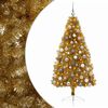 vidaXL Изкуствена коледна елха с топки 210 см 300 LED светодиода
