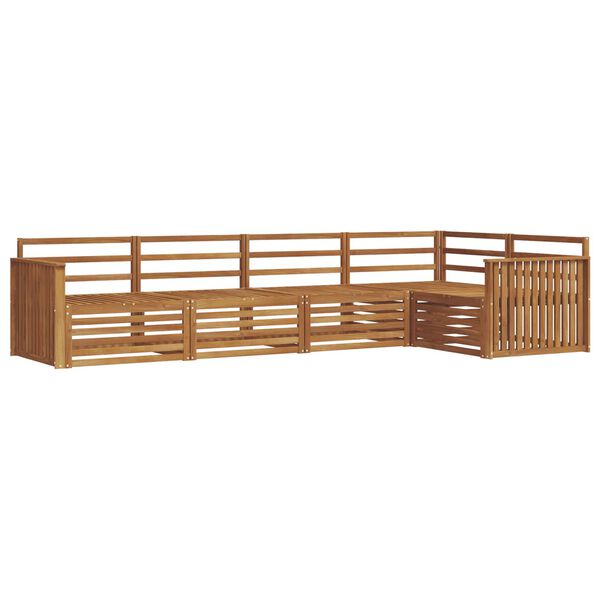 vidaXL Комплект дивани за открито 5 pcs Естествен