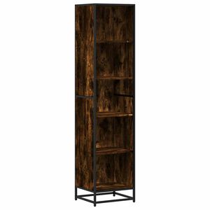 vidaXL Шкаф за книги Пушен дъб 40x35x170,5 cm Инженерна дървесина