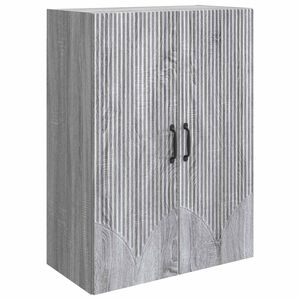 vidaXL Стенно шкафче 66 x 34,5 x 90 см Инженерна дървесина Сив Сонома