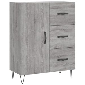 vidaXL Сайдборд, сив сонома, 69,5x34x90 см, инженерно дърво
