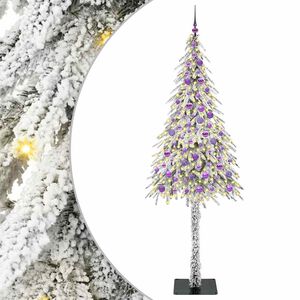 vidaXL Коледно дърво с 300 LED светодиода Бяло 210 cm ПЕ и стомана
