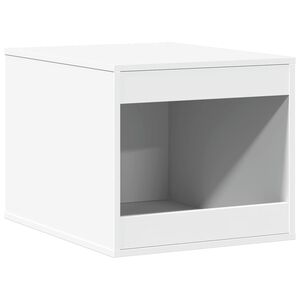 vidaXL Заграждение за котешка тоалетна бял 47x59x42 см инженерно дърво