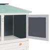 vidaXL Дървена клетка за зайци с 2 нива