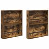 vidaXL Етажерка за списания с рафт 2 бр. Димян дъб 60 x 12 x 70 см