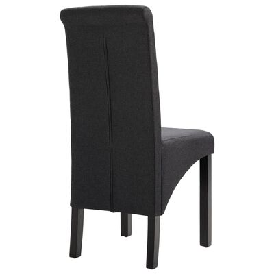 vidaXL Трапезни столове, 4 бр, тъмносиви, текстил