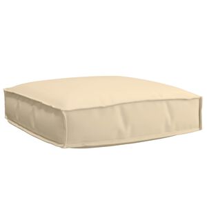 vidaXL Възглавница Оксфордска тъкан Бежово 60 x 60 x 12 cm