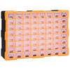 vidaXL Шкаф органайзер с 64 чекмеджета, 52x16x37,5 см