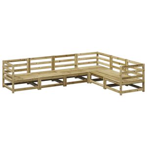 vidaXL Градински комплект 6 части импрегнирано борово дърво