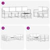 vidaXL Комплект дивани за открито 7 pcs Натурален и Антрацит