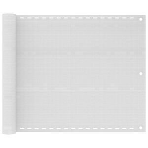 vidaXL Балконски екран, HDPE, 75x400 см, бял