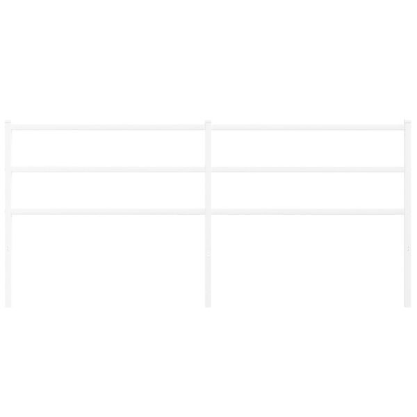 vidaXL Метална резервна табла за легло, бяла, 193 см