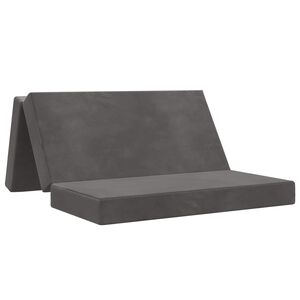 vidaXL Сгъваем диван легло 120 x 67 x 45 см Тъмносиво