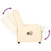 vidaXL Електрически масажен стол, кремав, изкуствена кожа