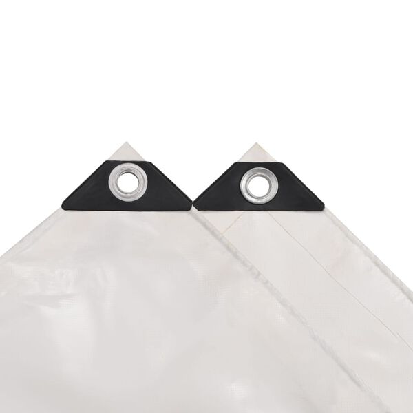 vidaXL Брезентово платнище, 650 гр/м², 3x3 м, цвят бял