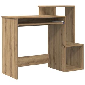 vidaXL Бюро Дъб 106 x 41 x 88.5 см Инженерна дървесина