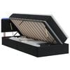 vidaXL LED легло за съхранение с матрак Черно 90 x 190 cm Кадифе