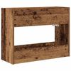 vidaXL Стойка за чадър Старо дърво 65 x 24 x 50 см Инженерна дървесина