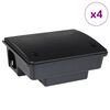 vidaXL Капани за мишки, 4 бр., черни, 23x19x9,5 см
