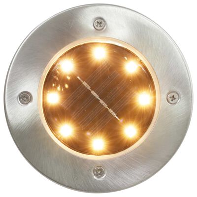 vidaXL Соларни земни лампи, 8 бр, LED светлина, RGB цвят