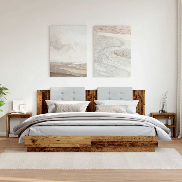 vidaXL Нощни шкафчета, 2 бр, старо дърво, 40x30x40 см, инженерно дърво