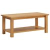 vidaXL Маса за кафе, 90x45x40 см, дъбово дърво масив