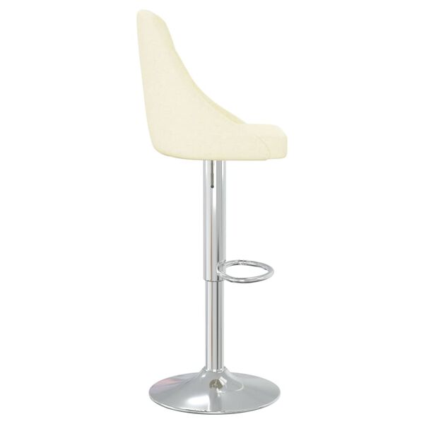vidaXL Бар табуретки, 2 бр, кремави, текстил