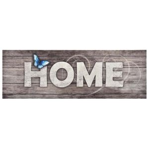 vidaXL Кухненско килимче, перимо, надпис "Home", 60x300 см