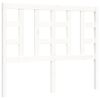 vidaXL Рамка за легло с табла, бяла, 120х200 см, масивно дърво