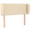 vidaXL Горна табла за легло с уши, кремава, 83x23x78/88 см, плат