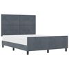 vidaXL Легло с пружинирана основа Тъмносив 140 x 190 cm Кадифе