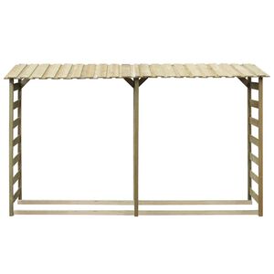vidaXL Навес за дърва за огрев, 300x44x176 cм, импрегниран бор