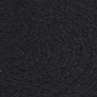 vidaXL Подложки за хранене, 4 бр, черни, 38 см, кръгли, памук