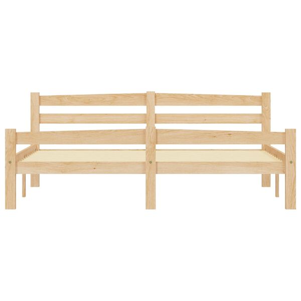 vidaXL Рамка за легло с 2 чекмеджета, бор масив, 160х200 см
