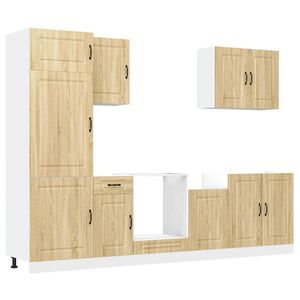 vidaXL Комплект кухненски шкафове от 7 части Kalmar, инженерно дърво