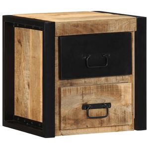 vidaXL Нощно шкафче 40x35x40 cm Масивна груба дървесина Манго