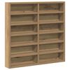 vidaXL Витрина Монтиране на стена Дъб 60 x 8,5 x 58 см