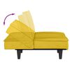 vidaXL Разтегателен диван, жълт, кадифе