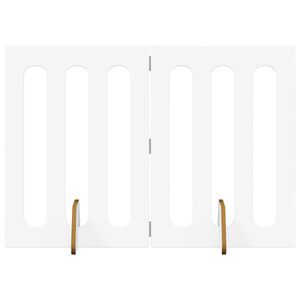 vidaXL Сгъваема ограда за домашни любимци 2 pcs Бял 100,5 x 38 x 70 см