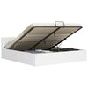 vidaXL Легло с повдигащ механизъм, бяло, изкуствена кожа, 160x200 cм