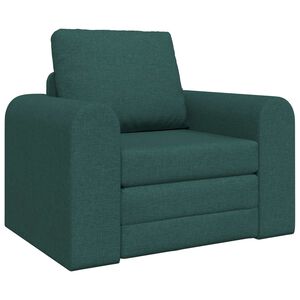 vidaXL Диван легло Тъмен зелен 98 x 71 x 83 см текстил