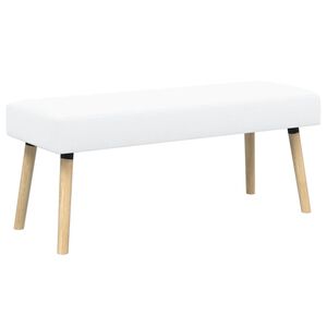 vidaXL Пейка с канали Бяло 110 x 40 x 46 cm Текстил