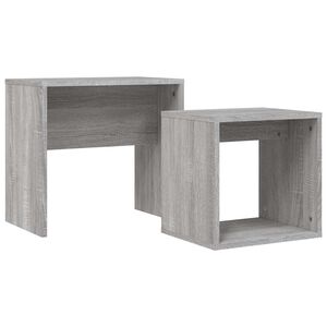 vidaXL Стифиращи кафе маси, 2 бр, сив сонома, инженерно дърво