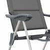 vidaXL Къмпинг столове, 2 бр, сиви, 58x69x111 см, алуминий