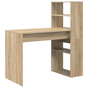vidaXL Бюро Сонома дъб Инженерна дървесина 113 x 54 x 120 см