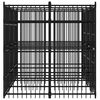 vidaXL Дворна клетка за кучета, стомана, 5,53 м&sup2;