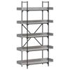 vidaXL Библиотека 5 рафта сив сонома 100x33x180,5 см инженерно дърво
