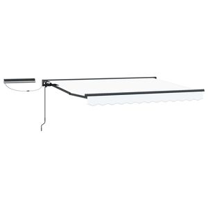 vidaXL Електрически разтегателен навес Бял 2,5 x 2 m