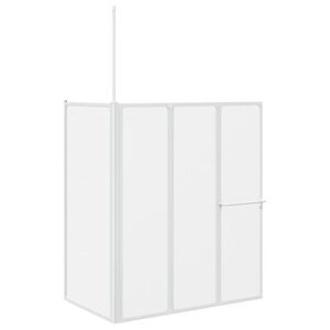 vidaXL Параван за душ/вана, L форма, 70x120x137 см, 4 панела, сгъваем